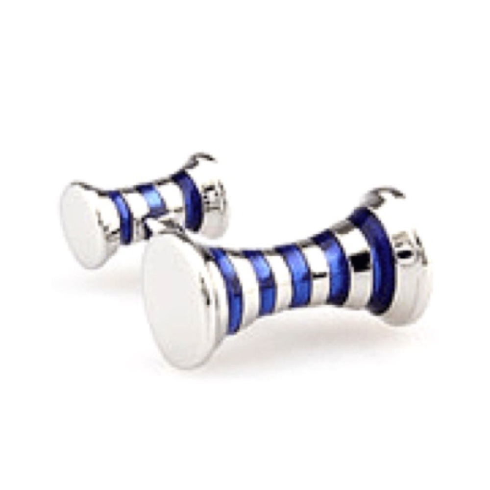 Blue Cylinder Cufflinks
